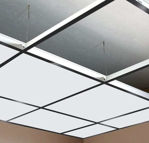 10m2 Black Suspended Ceiling Grid System 600x600