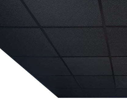 10m2 Black Suspended Ceiling Tiles 595mm x 595mm x 7mm With 600mm x 600mm Black Suspension System