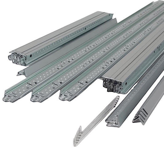 Silver Suspended Ceiling Framework 600mm x 600mm with 595mm x 595mm Tiles