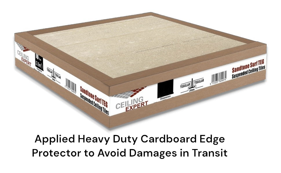 Suspended Sandtone Square Ceiling Tiles 595mm x 595mm 12mm like Dune Evo Zentia or Aruba