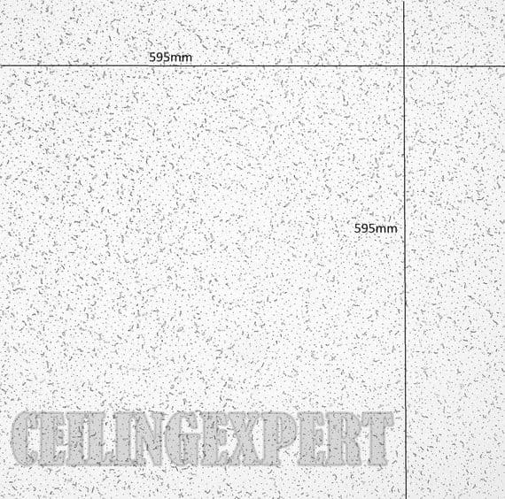 Armstrong Zentia Cortega Tegular Ceiling Tiles Board 595mm x 595mm x 15m Fits in 600mm x 600mm Grid