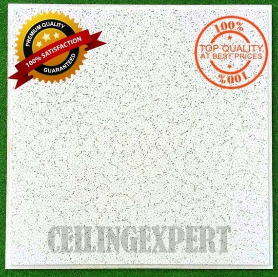 Armstrong Zentia Cortega Tegular Ceiling Tiles Board 595mm x 595mm x 15m Fits in 600mm x 600mm Grid