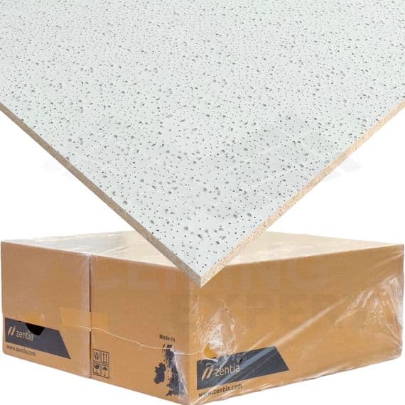 Armstrong Zentia Fine Fissured Ceiling Tiles - 595mm x 595mm x 15mm Square Edge For 600mm x 600mm