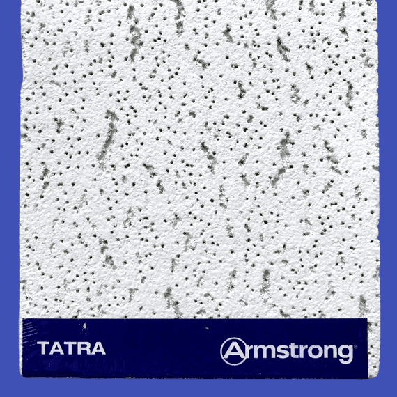 Armstrong Zentia Tatra Flat Ceiling Tiles Board - 595mm x 595mm Square Edge For 1200mm x 600mm Grid