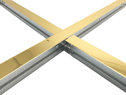 Pack of 10 Gold Cross Tee Section 1200mm x 24mm Bar 1200