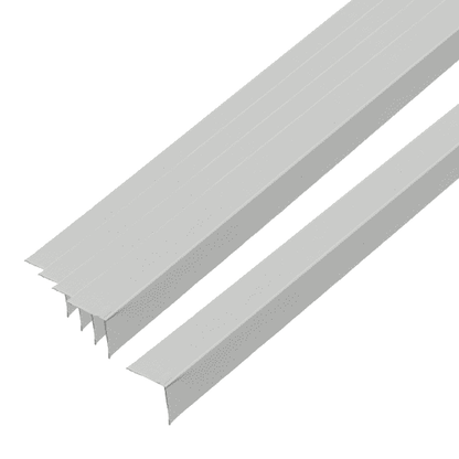 Pack of 5 Suspended Ceiling Grid Brushed Chrome Perimeter Angle Trim 2400mm