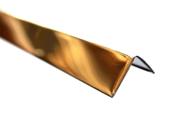 Polished Gold Perimeter Angle Trim 2400mm x 20mm Suspended Ceiling Grid Components Wall Angle