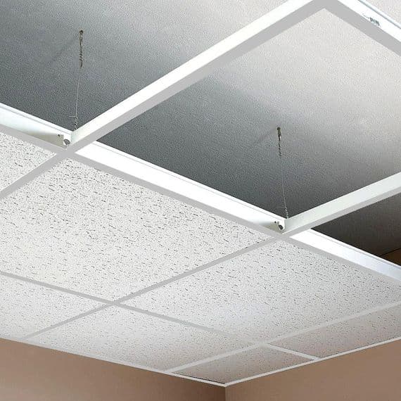 SUSPENDED CEILING GRID (BRUSHED CHROME - LOOK ALUMINIUM)