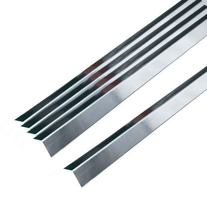 Suspended Ceiling Grid Polished Chrome Mirror Perimeter Angle Trim Edge 2400mm x 20mm