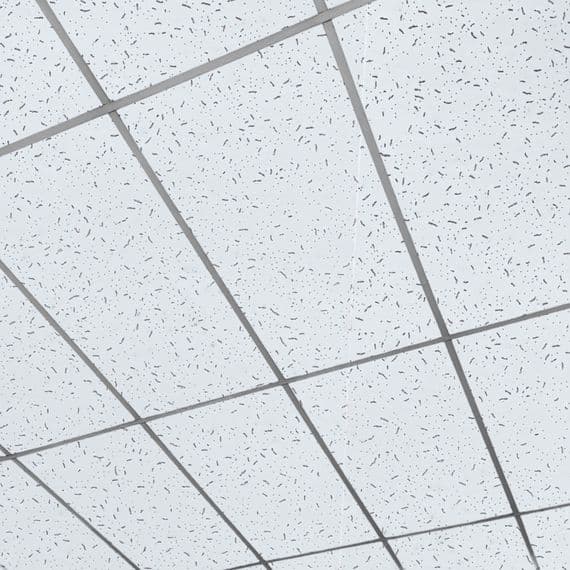 Suspended Fine ND Fissured Surf Ceiling Tiles, 1195mm x 595mm, Ideal for 1200mm x 600mm Grid Install