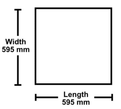 Suspended Rockfon 595mm x 595m A24 Artic Square Ceiling Tiles For 600mm x 600mm Grid