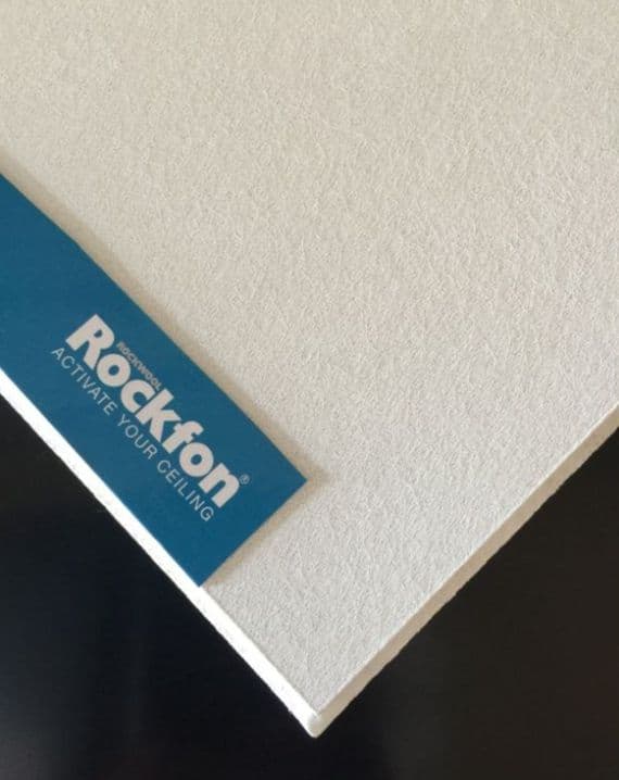 Suspended Rockfon 595mm x 595mm x 15mm Artic Microlook Ceiling Tiles