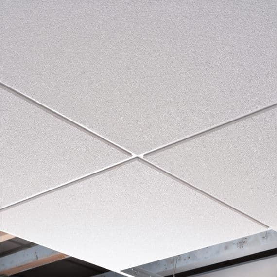 Suspended Sandtone Surf Tegular Ceiling Tiles Micro-Look 595mm x 595mm Similar to Zentia Aruba