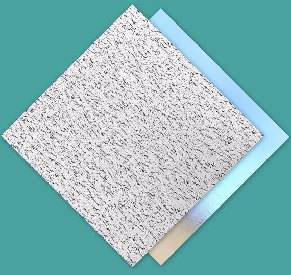 Vinyl Fissure Suspended Ceiling Tiles 595mm x 595mm x 7mm To Fit in 600 x 600 Grid System