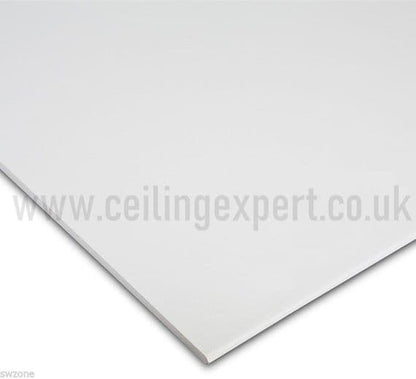 White Suspended Ceiling Tiles 595mm x 595mm x 7mm Waterproof Wipeable and Easyclean 600mm x 600mm