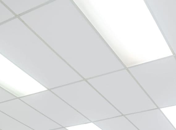 White Suspended Ceiling Tiles (Waterproof) Wipeable and Easyclean Size 1195mm x 595mm x 7mm